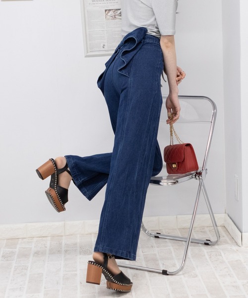 「pumpkin port」 デニムパンツ S ブルー レディース_画像8