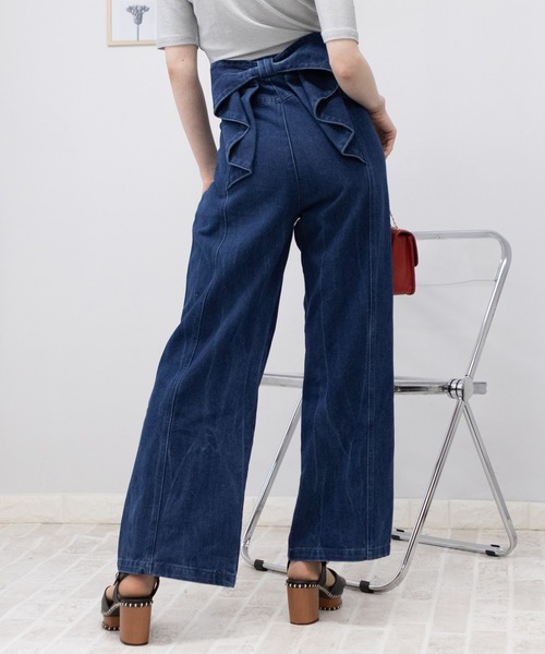 「pumpkin port」 デニムパンツ S ブルー レディース_画像9