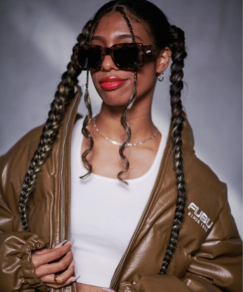 「FUBU」 レザーブルゾン X-LARGE ブラウン メンズ_画像6