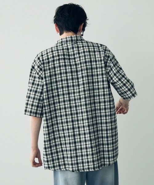 「Shoowtime」 半袖シャツ MEDIUM ブルー メンズ_画像8