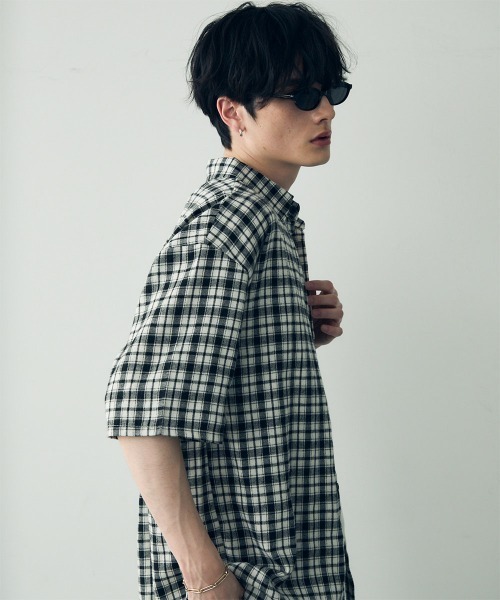 「Shoowtime」 半袖シャツ MEDIUM ブルー メンズ_画像9