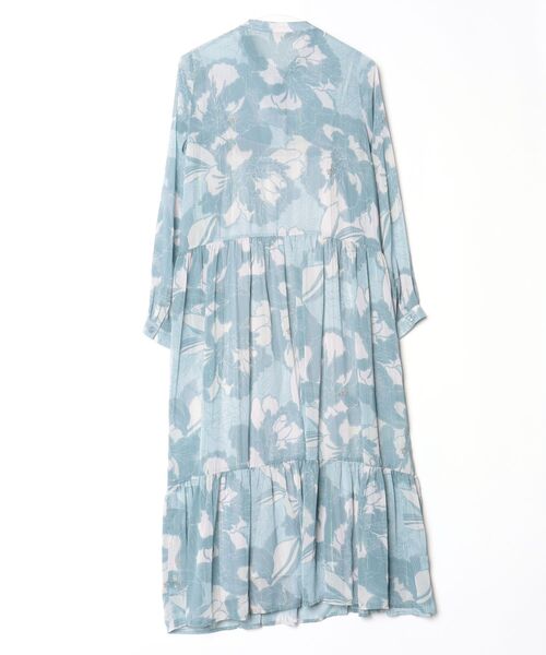 「AMERICANA」 花柄長袖ワンピース S ブルー レディース_画像2