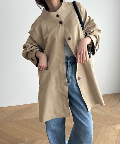 新品 CANAL JEAN ベージュ トレンチコート スプリングコート ロング 新品 CANAL JEAN ベージュ トレンチコート スプリングコート ロング