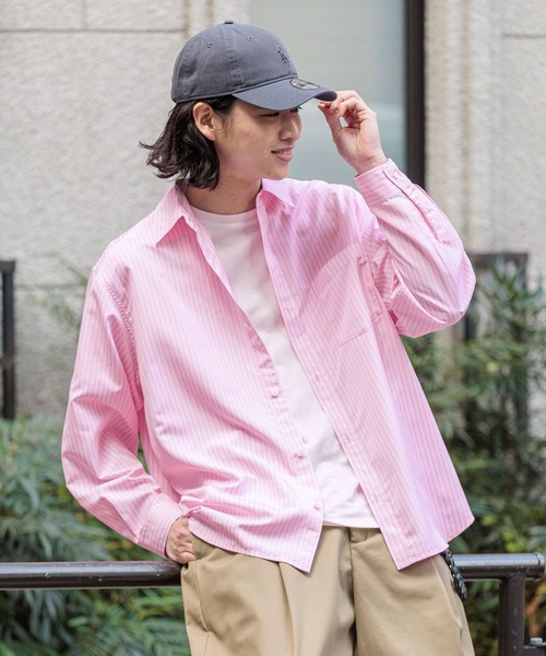 RAGEBLUE（レイジブルー） シャツ 80TC Broad Stripe Over Shirt