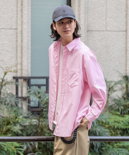 RAGEBLUE（レイジブルー） シャツ 80TC Broad Stripe Over Shirt