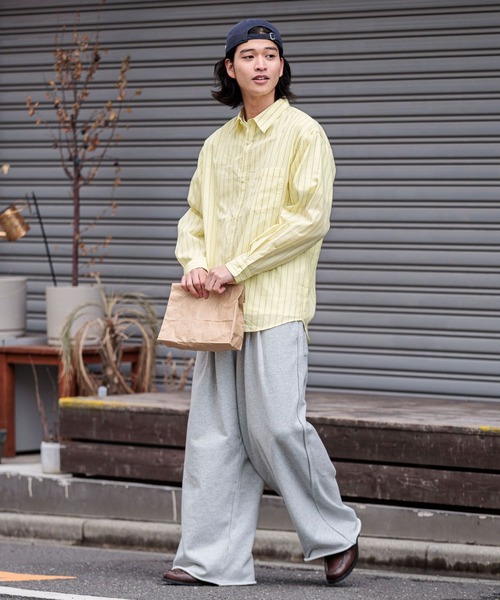 RAGEBLUE（レイジブルー） シャツ 80TC Broad Stripe Over Shirt