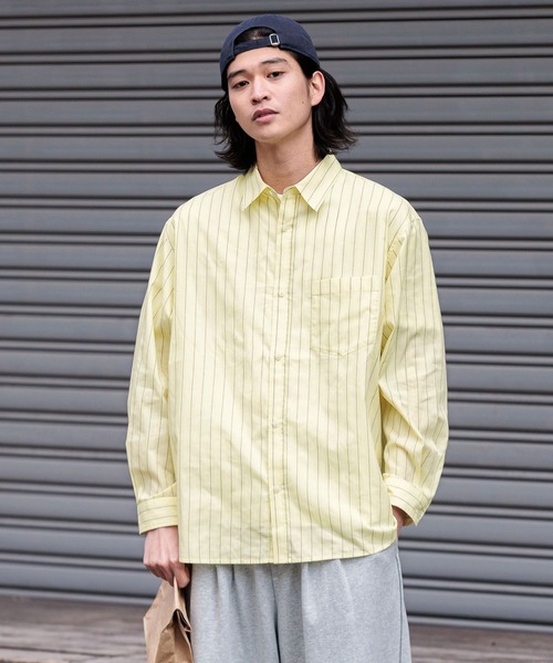 RAGEBLUE（レイジブルー） シャツ 80TC Broad Stripe Over Shirt