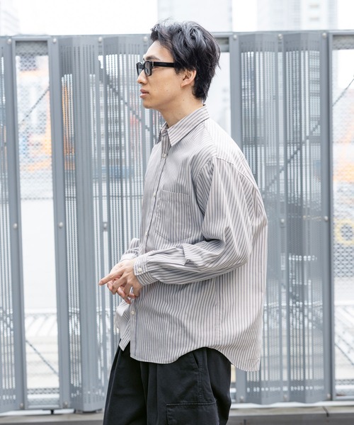 MONSE ストライプ プルオーバーシャツ STYLEMIXER | ストライププルオーバーシャツ (シャツ・ブラウス