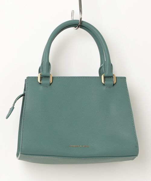 「CHARLES \u0026 KEITH」 ハンドバッグ M ブルーグリーン レディースの画像