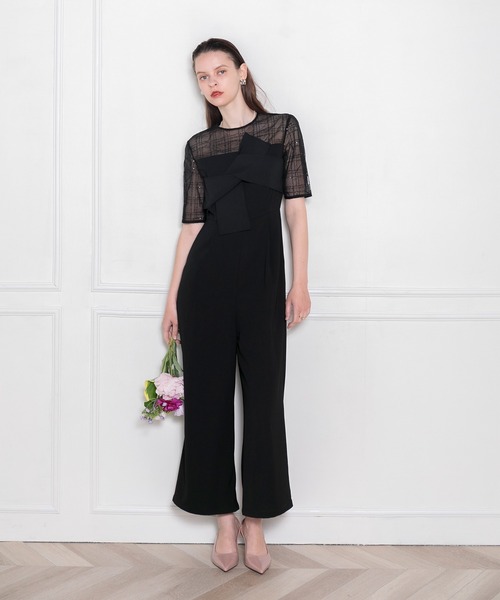 「Leja」 パンツドレス MEDIUM ブラック レディースの画像