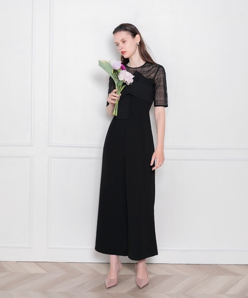 「Leja」 パンツドレス MEDIUM ブラック レディースの画像