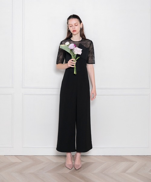 「Leja」 パンツドレス MEDIUM ブラック レディースの画像
