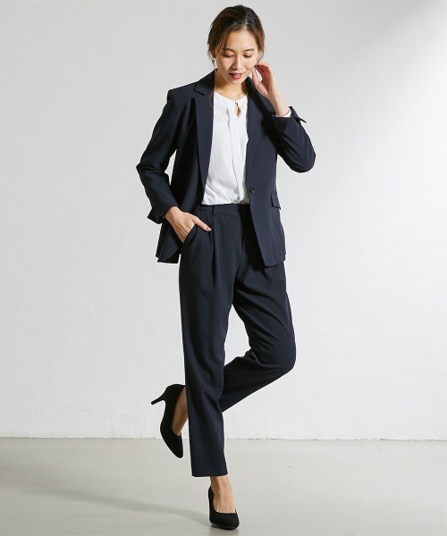 「7days Life Styling」 パンツスーツ M ネイビー レディースの画像