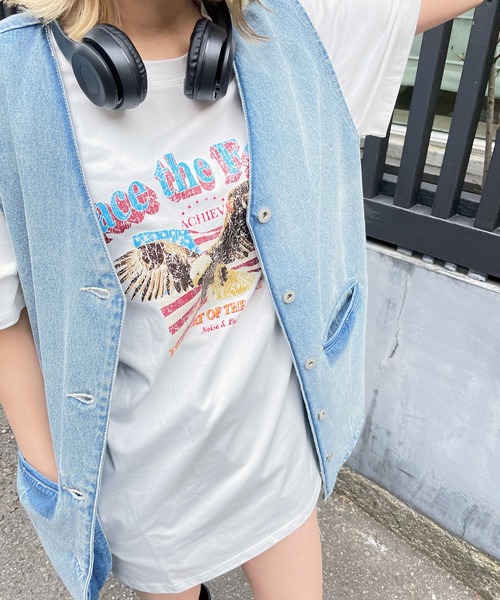 「SPIRALGIRL」 半袖Tシャツ FREE ホワイト レディース_画像5