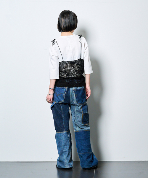 ブラウス シャツ SAYAKA DAVIS CROCHET CAMISOLE WKT130-PC：キャミブラウス レディースの画像