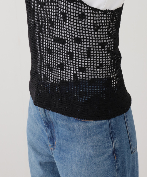 ブラウス シャツ SAYAKA DAVIS CROCHET CAMISOLE WKT130-PC：キャミブラウス レディースの画像