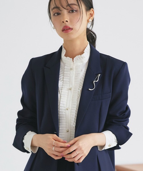 「RUIRUE BOUTIQUE」 長袖ブラウス LL チャコールグレー レディース_画像2