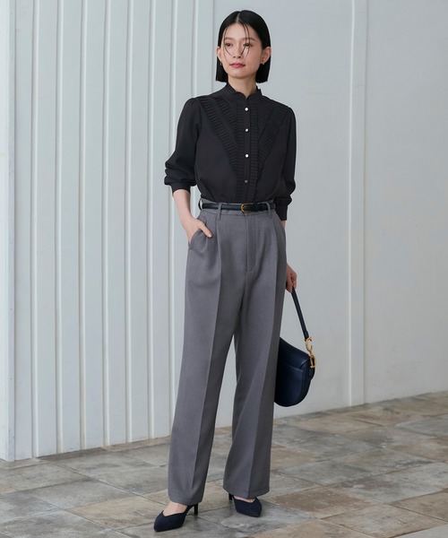 「RUIRUE BOUTIQUE」 長袖ブラウス LL チャコールグレー レディース_画像8