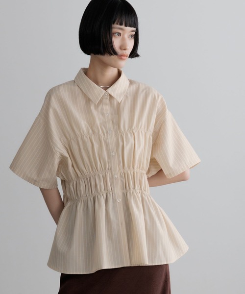 tシャツ ストライプシャーリングＳＳ 675847 レディースの画像