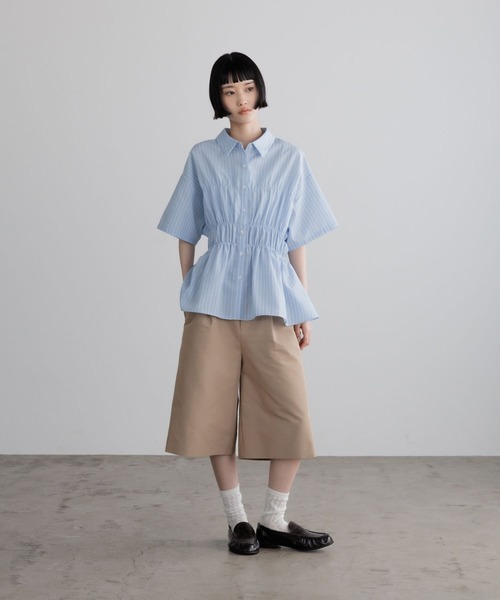tシャツ ストライプシャーリングＳＳ 675847 レディースの画像