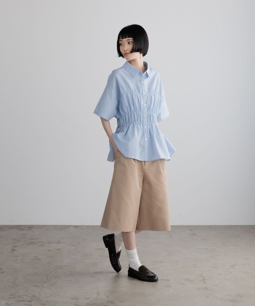 tシャツ ストライプシャーリングＳＳ 675847 レディースの画像