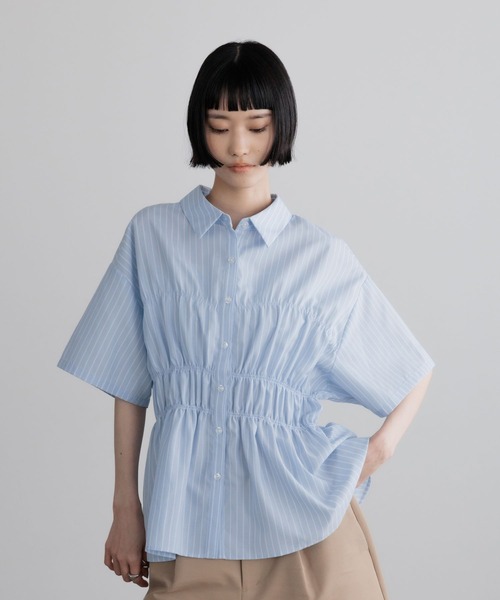 tシャツ ストライプシャーリングＳＳ 675847 レディースの画像