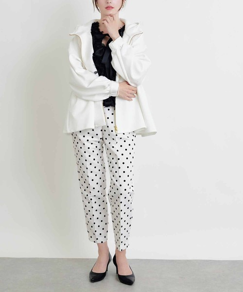 「PICCIN PERLA」 ジップアップパーカー M ライトグレー レディース_画像5