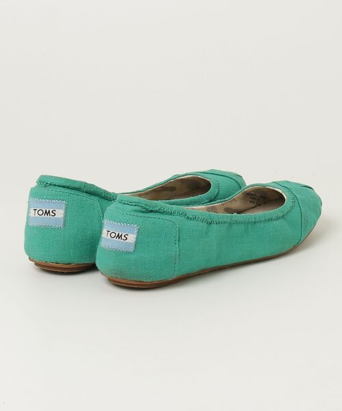 「TOMS」 フラットパンプス 23.5cm グリーン レディース_画像2