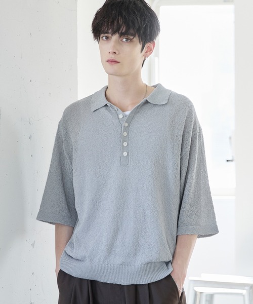 ASTRONOMY サマーニット セーター ニット POLO HENLEY BOUCLE SUMMER