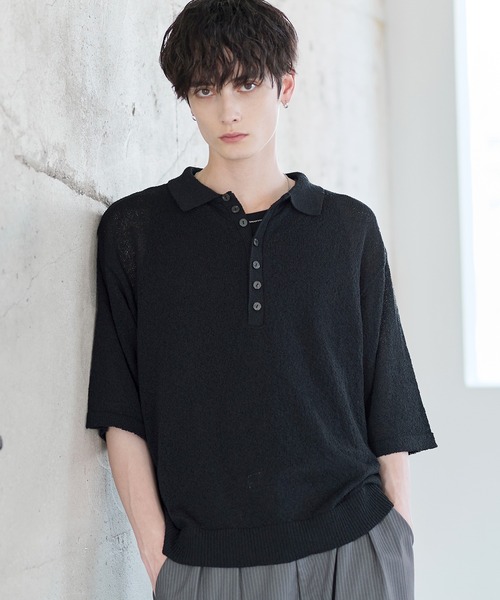ASTRONOMY サマーニット セーター ニット POLO HENLEY BOUCLE SUMMER