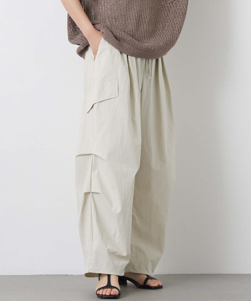 ワイドパンツ パンツ パラシュートカーゴパンツ レディースの画像