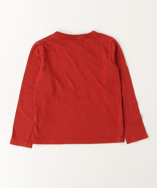 「PETIT BATEAU」 「KIDS」長袖カットソー 128 レッド キッズ_画像2