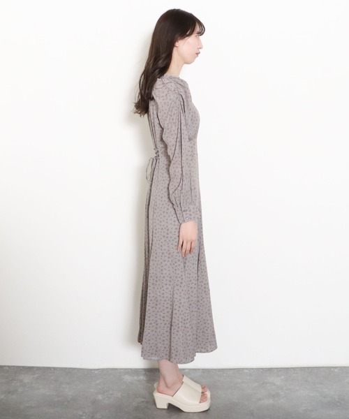 「archives」 長袖ワンピース MEDIUM ブルーグレー レディース_画像6