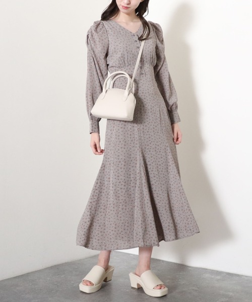 「archives」 長袖ワンピース MEDIUM ブルーグレー レディース_画像8