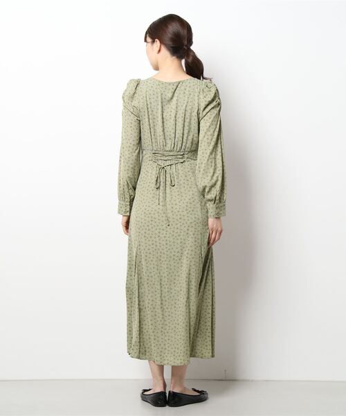 「archives」 長袖ワンピース MEDIUM ブルーグレー レディース_画像9