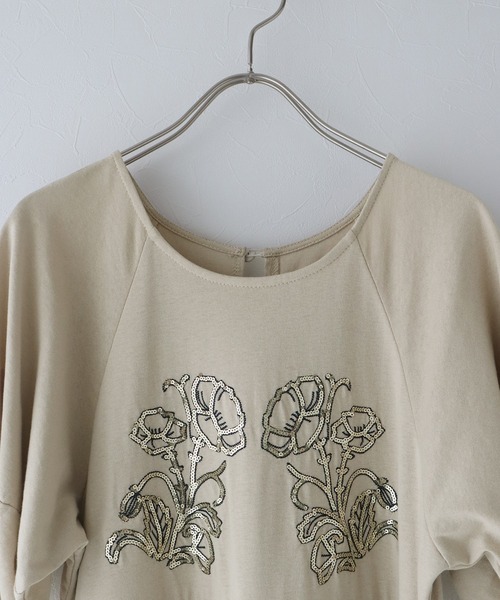 「J by blue」 半袖ワンピース MEDIUM ブラウン レディース_画像5