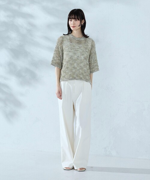 「COMME CA MODELS」 チノパンツ MEDIUM ベージュ レディース_画像4