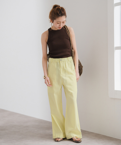 「Spick & Span」 チノパンツ 36 イエロー レディース_画像4