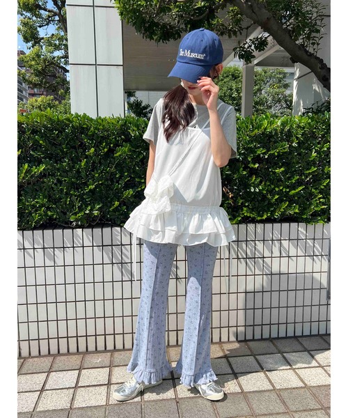 「WC」 ブーツカットパンツ FREE アイボリー レディース_画像2
