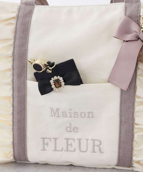 Maison de FLEUR（メゾンドフルール） トートバッグ フロントフリル