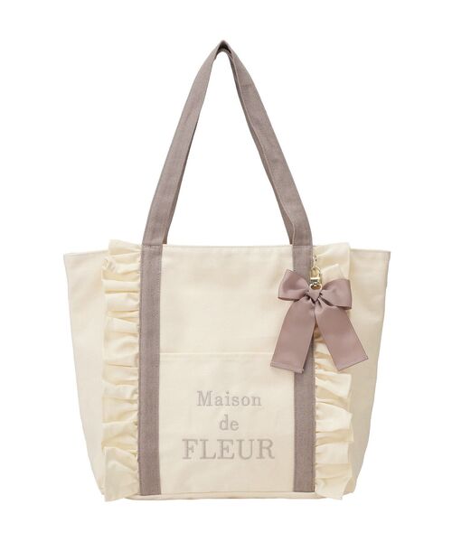 Maison de FLEUR（メゾンドフルール） トートバッグ フロントフリル