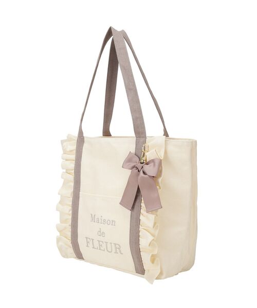 Maison de FLEUR（メゾンドフルール） トートバッグ フロントフリル