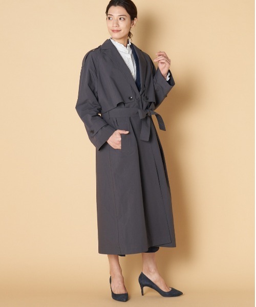 激安な HELIOPOLE コート トレンチコート タフタライトトレンチ ジャケット・アウター