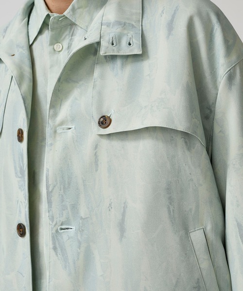 CLANE HOMME 総柄 スタンドカラージャケット サイズ1 ライトグリーン CLANE ジャケット テーラードジャケット 【CLANE HOMME】総柄