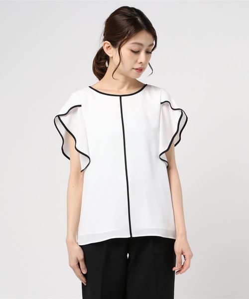新品未使用タグ付 NOLLEY'S Sophi パイピングチューリップブラウス NOLLEY'S Sophi（ノーリーズソフィー） シャツ ブラウス パイピング