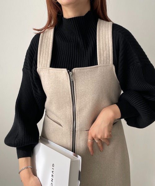 210nouve ニット セーター ボトルネックバルーンスリーブニット