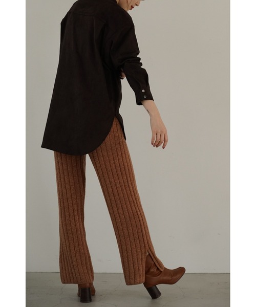 【LA PEAU DE GEM】 スムースニットパンツ la peau de gem パンツ 「LA PEAU DE GEM」 スムースニット