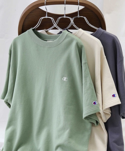 tシャツ Tシャツ 【Champion】ワンポイントスウエットTシャツ
