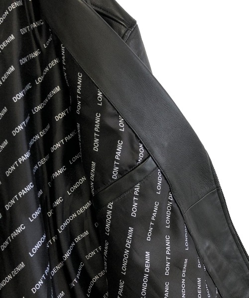 London Denim ロンドンデニム　ラムレザー　ジャケット　大きいサイズ London Denim 革ジャン ライダース ラムレザー シングル