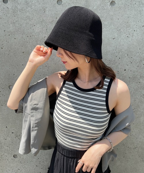 CLEA 帽子 ハット リネンタッチストローハット レディース : ZOZOTOWN